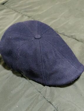 Boston Scally. Black Wool Newsboy Cap